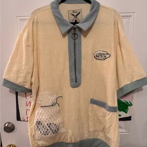 Tombolo X The Billion Oyster Project,  terry cloth cabana shirt